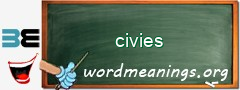 WordMeaning blackboard for civies